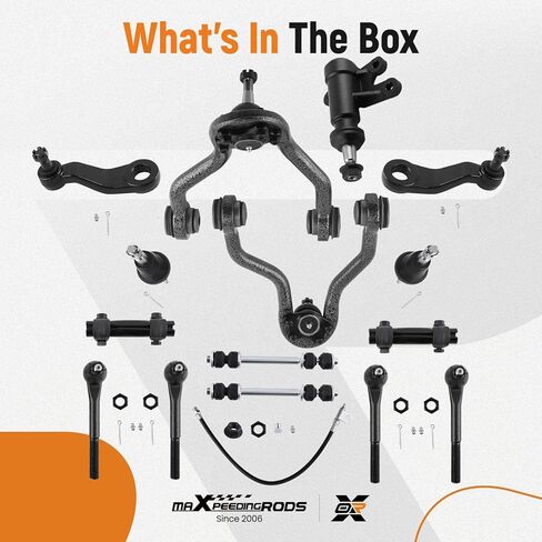 maXpeedingrods 15Pc Front Upper Control Arm Suspension Kit for Chevy Tahoe GMC Yukon K1500 K2500 Cadillac Escalade 1999-2000, Lower Ball Joint Sway Bar Link Pitman Idler Arm Tie Rod End in Saudi Arabia