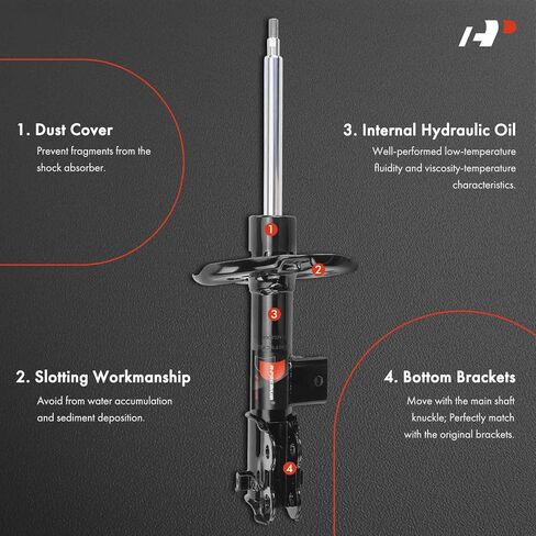 A-Premium Front Pair (2) Strut Assembly Compatible with Hyundai Sonata 2012 2013 2014, Driver and Passenger Side in Saudi Arabia