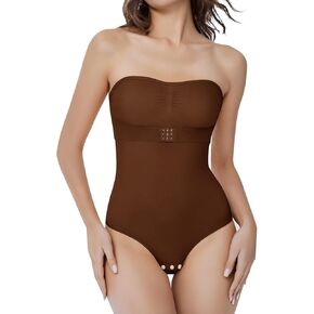Strapless Faja Bodysuit Shapewear Thong Body shaper for Women Under Dress Strapless Shapewear Tummy Control in Kuwait