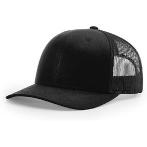 قبعة Joe's USA Richardson 112 Trucker Hat - قبعات Snapback ممتازة قابلة للتعديل - OSFM-1 Pack - أسود in Kuwait