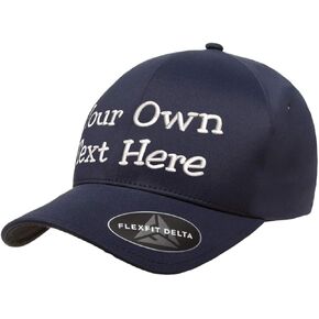 Custom Hat 180 Delta Embroider Your Own Text Stretch Fit Men Women Premium Baseball Cap in Kuwait