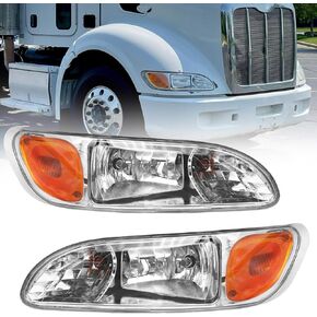 Headlight Assembly Fit For 2005-2015 Peterbilt 325 330 335 337 340 348 382 384 386 387, W/o Bulbs Driver and Passenger Side headlamp in Kuwait