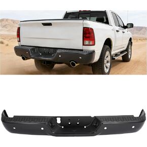 Rear Step Bumper Assembly W/Sensor Holes&License Plate Light Compatible with 2009-2018 Dodge Ram 1500/2019 Ram 1500 Classic/2010-2012 Ram 2500 3500 68049769AB CH1103121 Steel+Plastic 2Packages in Kuwait