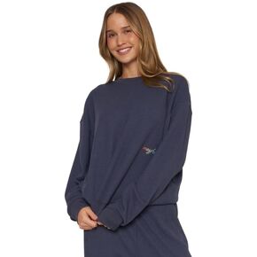 مجموعة مايفير – العالم يحتاج إلى المزيد من التعاطف وافل كلاسيك Crewneck – أزرق داكن in Kuwait