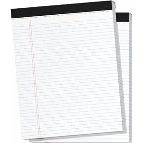 6 عبوات من الوسائد القانونية مقاس 8.5 بوصة × 11 بوصة، دفاتر كتابة مسطرة عريضة، 50 ورقة/وسادة، صفحات مثقوبة، 300 ورقة مبطنة للوازم المكتبية المدرسية in Kuwait