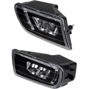 Dual Function White LED Fog Light and Daytime Running Lamp, Black Base Clear Lens, for 1993-1999 Toyota Corolla AE100 AE101 Base CE DX LE Sedan All Trac DX Wagon (2pcs Left & Right) in Kuwait