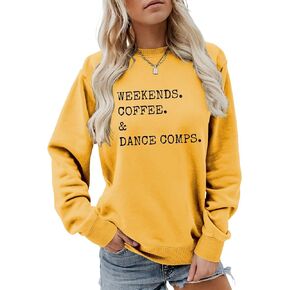 Weekends Coffee and Dance Comps Sweatshirt for Women Dance Competition Sweatshirt Dance Teacher Dance Mom Hoodie in Saudi Arabia