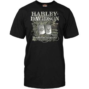 تي شيرت Harley-Davidson Military، جولة خارجية حصرية، تي شيرت يحمل علامات الكلاب العسكرية المرخصة للرجال in Kuwait