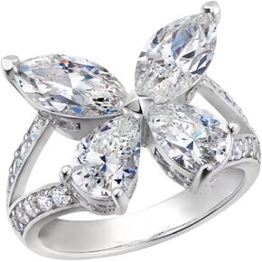 925 Sterling Silver Butterfly Ring, Crystal from Austria & Cubic Zirconia, Hypoallergenic Ring, Fine Jewelry Gifts for Women Cute Butterfly Jewelry Rings Size 9 in Kuwait