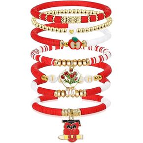 JAPDNK Teacher Bracelets for Women, Teacher Appreciation Gifts, Beaded Bracelets for Teachers, Thank You Gifts for Teachers, Back to School End of Year Birthday Graduation Gifts in Kuwait