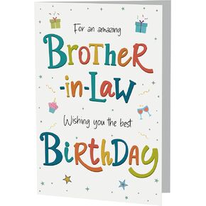 Birthday Card for Brother-in-Law – Colourful A5 Greeting Card with Printed Verse – Premium UK Made Design in Kuwait