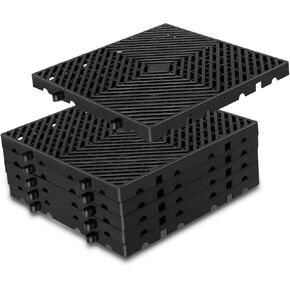 Plastic Pallet, Waterproof Storage Grid Pad Lightweight Plastic Pallets for Basement Storage Nestable Pallet for Indoor and Outdoor Floor Cargo Storage (4pcs-11.8 * 19.7 * 3.9in) in Kuwait