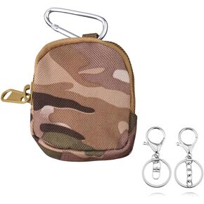 Tiny Tactical Bag Pendant Keychain Small Backpack Charm Keyring Zipper Treat Bag for Dog Walking Training Key Holder Outdoor Portable Key Organizer Dog Treat Pouch in Kuwait