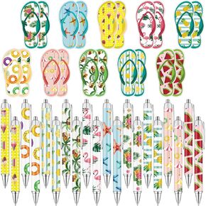 40 قطعة من أقلام هاواي للحفلات الصيفية مع ملاحظات لاصقة فليب فلوب، أقلام ذات طابع صيفي، وسادات ملاحظات ممتعة، هدايا لحفلات لوا، ديكور هاواي للمكتب، المنزل، الشاطئ، هدية عيد الميلاد in Kuwait