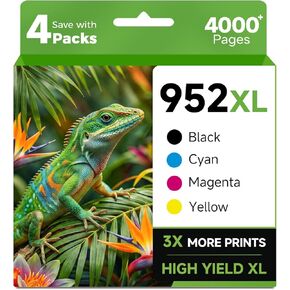952XL Ink Cartridges Combo Pack Black Color Compatible Replacement for HP 952 Ink 952 XL HP952 HP952XL for OfficeJet 8710 7740 8720 8715 8725 8210 8702 8740 7720 8730 8216 Printer Cyan Magenta Yellow in Kuwait