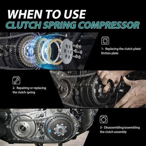 MoKitDora Clutch Spring Compressor Compression Tool Compatible with Harley 1990-1997 Big Twins Softail Touring Dyna 1991-2022 Sportster XL XLH 883 1200 Models Replace HD-38515A in Saudi Arabia
