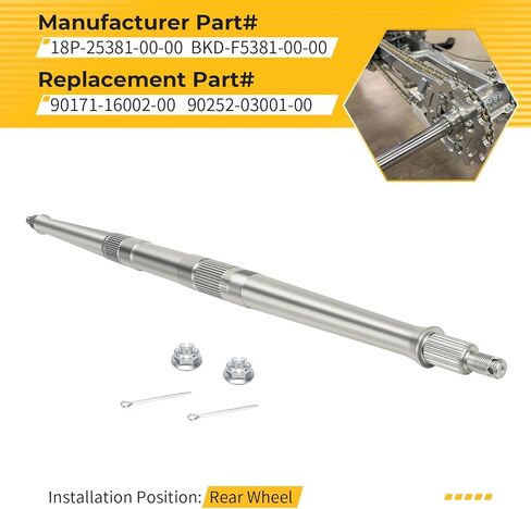 M MATI Rear Axle Shaft for Yamaha YFZ450 2017 YFZ450R 2009-2024 18P-25381-00-00 BKD-F5381-00-00 90171-16002-00 90252-03001-00 in Kuwait