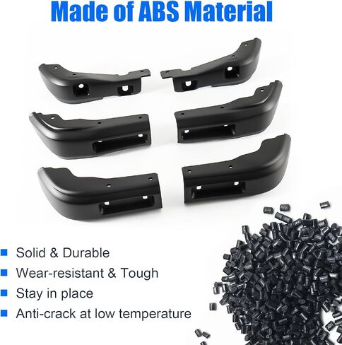 6 قطع من رفرف الطين متوافق مع جي إم سي سييرا 1500 2019-2025، حذف واقيات الطين الأمامية والخلفية لجميع الأحوال الجوية، لا يتطلب الحفر in Kuwait