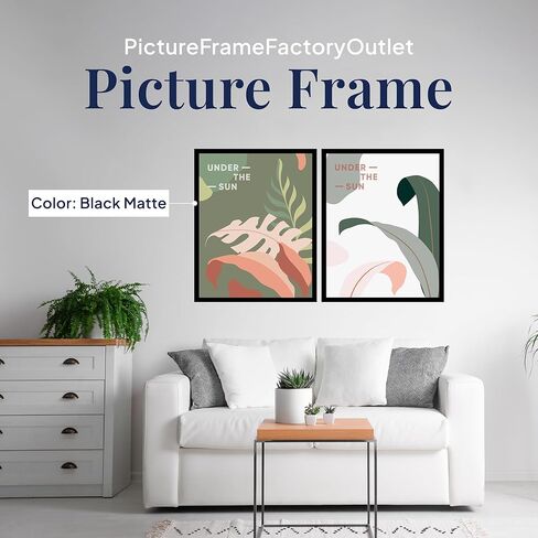 إطار أحجية PFFO مقاس 22 × 28، نمط أسود غير لامع حديث مقاس 1.25 بوصة، زجاج شبكي شفاف، دعم قوي، أدوات تعليق على الحائط متضمنة - عرض للألغاز أو الأعمال الفنية أو الملصقات أو الصور in Kuwait
