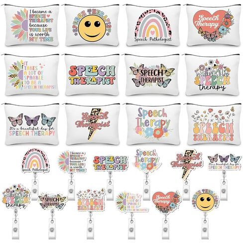 24 Set 911 Dispatcher Appreciation Gifts Bulk Gift Emergency Services Makeup Bags and Badge Reels for 911 Operator Telecom Week Gift Woman First Responder Emergency Worker Police in Saudi Arabia