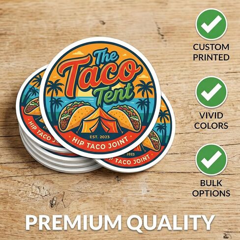 Custom Coasters - Personalized Pulpboard Coasters with Your Own Logo or Photo (10-300 Pack) (4 inch Round) in Kuwait