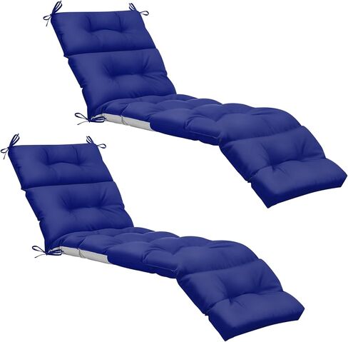 Kigley 2 Pcs Chaise Lounge Cushions 75 x 22 x 5 Inches Soft Lounge Chair Cushion Spring/Summer Seasonal Replacement for Outdoor Indoor Home Office (Black) in Saudi Arabia