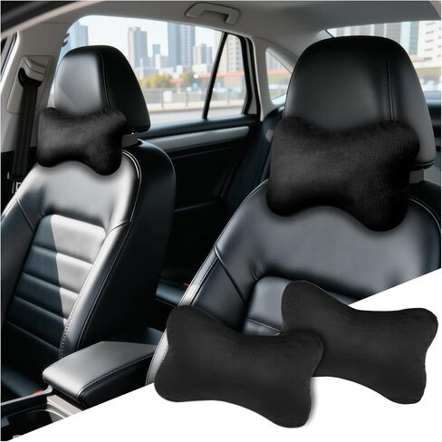 2PCS Soft Car Headrest Pillow,Ergonomic Car Neck Pillow for Driving Relief Neck Fatigue,Universal Cars Pillows Headrest for Cars Interior Accessories with Detachable Cover in Kuwait