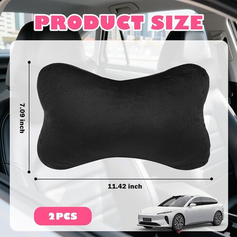 2PCS Soft Car Headrest Pillow,Ergonomic Car Neck Pillow for Driving Relief Neck Fatigue,Universal Cars Pillows Headrest for Cars Interior Accessories with Detachable Cover in Kuwait