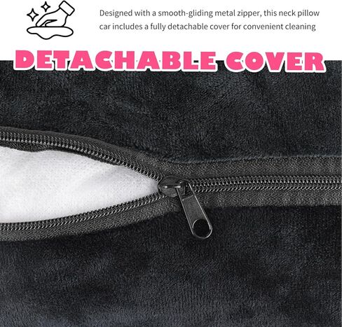 2PCS Soft Car Headrest Pillow,Ergonomic Car Neck Pillow for Driving Relief Neck Fatigue,Universal Cars Pillows Headrest for Cars Interior Accessories with Detachable Cover in Kuwait