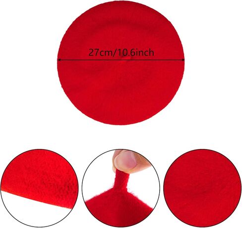 choyaxo French Beret Hat Set Including Red Beret Hat Long Scarf for Women French Themed Party in Saudi Arabia