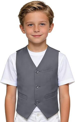 سترة بدلة للأولاد سترة رسمية للأطفال مناسبة لزي عيد الفصح وخاتم الزفاف، مقاس 5-14 سنة in Kuwait