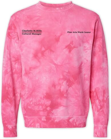 TEEAMORE Personalized Embroidered Tie Dye Sweatshirt Add Your Own Embroidery Text Monogram Unisex Adult Sweatshirts in Kuwait