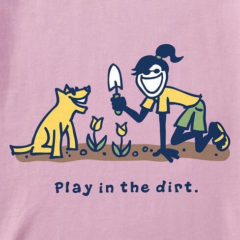 Life is Good Women's Crusher Tee Shirt, Short Sleeve Cotton Graphic T-Shirts, Jackie Play in The Dirt in Saudi Arabia