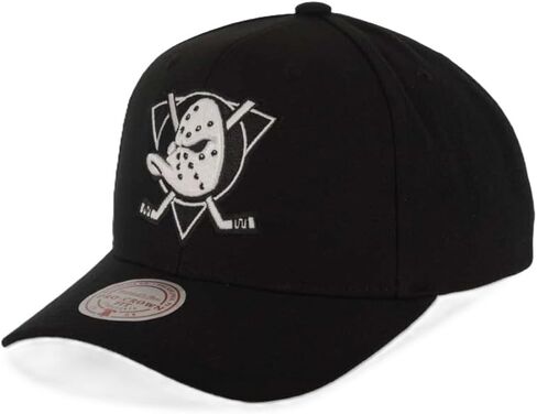 Mitchell & Ness Vintage Mighty Ducks NHL Panda Pro Snapback Hat Cap, Black in Saudi Arabia