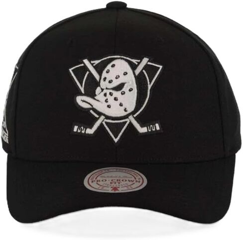 Mitchell & Ness Vintage Mighty Ducks NHL Panda Pro Snapback Hat Cap, Black in Saudi Arabia
