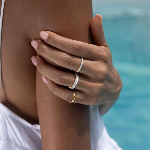 STORYJEWELLERY خاتم الخنصر من الفضة الإسترليني عيار 925، خواتم مطلية بالذهب للنساء، خواتم زفاف للنساء، خاتم خاتم مطلي بالذهب in Saudi Arabia