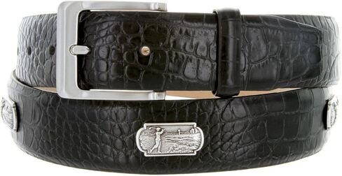 Belts.com Grove Classic_Genuine Full-Grain Cowhide Leather Designer Dress Belt with Golf Conchos, 1-3/8" wide in Saudi Arabia