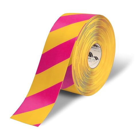 Mighty Line Diagonal Floor Tape 3 inch Yellow/Black 100' Roll in Saudi Arabia