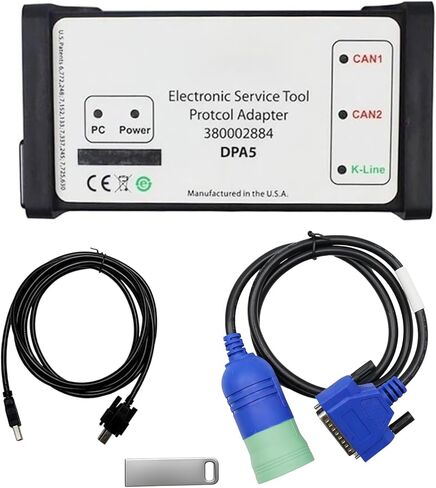 380002884 ESTV8.6 V9.5 V9.8 V9.12 DPA5 مجموعة أدوات التشخيص / محول بروتوكول ديربورن 5 - يناسب أدوات الخدمة الإلكترونية New Holland لحفارة شاحنة جرار in Kuwait