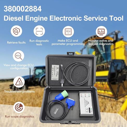 380002884 ESTV8.6 V9.5 V9.8 V9.12 DPA5 مجموعة أدوات التشخيص / محول بروتوكول ديربورن 5 - يناسب أدوات الخدمة الإلكترونية New Holland لحفارة شاحنة جرار in Kuwait