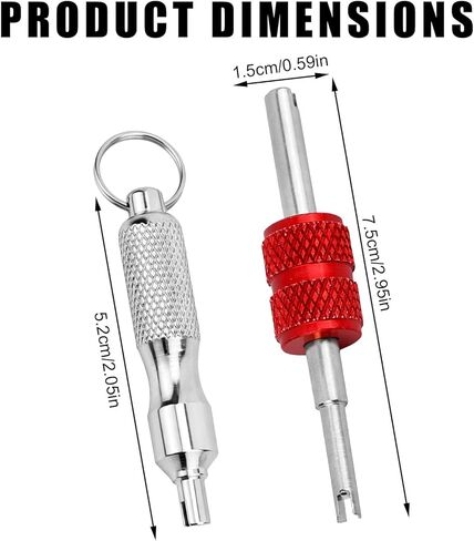 2pcs Valve Core Removal Tool Keychains, Dual & Single Head Tire Stem Core Installation Remover Portable Valve Removal Tool Repair Accessories for Car Motorcycle Bicycle in Saudi Arabia