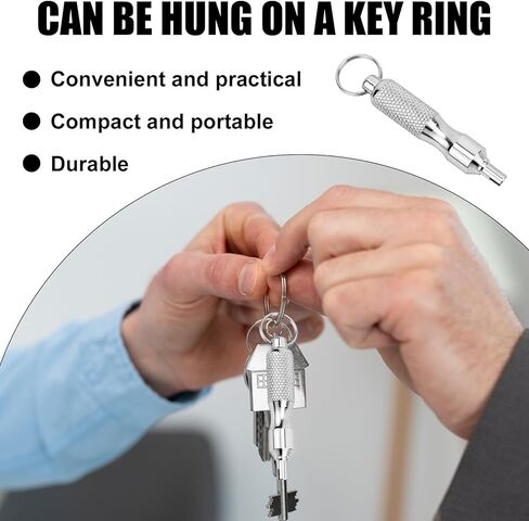 2pcs Valve Core Removal Tool Keychains, Dual & Single Head Tire Stem Core Installation Remover Portable Valve Removal Tool Repair Accessories for Car Motorcycle Bicycle in Saudi Arabia