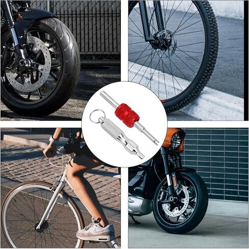2pcs Valve Core Removal Tool Keychains, Dual & Single Head Tire Stem Core Installation Remover Portable Valve Removal Tool Repair Accessories for Car Motorcycle Bicycle in Saudi Arabia