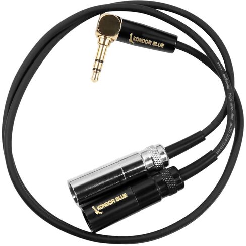 كوندور الأزرق | MINI MINI XLR MALE إلى 3.5 مم استريو TRS الزاوية اليمنى متوافقة مع BMPCC 6K PRO ، CANON C70 ، RODE | الخائن للتسجيل المستقل للصوت ، 16 "مع موصلات معززة | الأسود in Kuwait