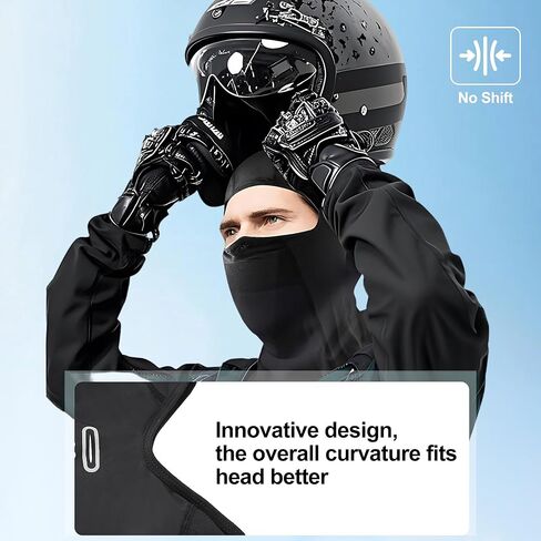قناع الوجه بالاكلافا الصيفي، قناع الوجه الحريري الجليدي البارد للحماية من الأشعة فوق البنفسجية من الشمس، بالاكلافا للدراجات النارية مع فتحات للنظارات، قناع التزلج للرجال والنساء باللون الأسود in Kuwait