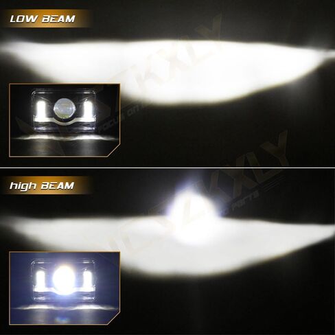 VCSZXKLY 4x6 Led Headlights Compatible for 1980 1981 1982 1983 1984 1985 1986 1987 1988 Chevrolet Monte Carlo SS El Camino Headlights High Low Beam, DOT Approved Rectangular H4651 H4652 H4656 H4666 in Kuwait