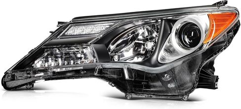 مجموعة المصابيح الأمامية الجانبية للسائق والراكب مناسبة لـ 2013 2014 2015 لسيارة Toyota RAV4 عدسة شفافة باللون الأسود مجموعة المصابيح الأمامية استبدال زوج 81170-OR042 81130-OR042 in Kuwait
