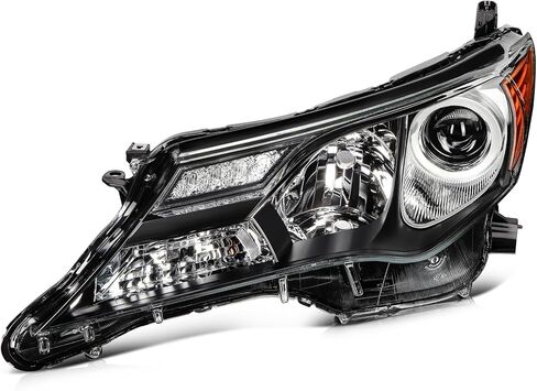 مجموعة المصابيح الأمامية الجانبية للسائق والراكب مناسبة لـ 2013 2014 2015 لسيارة Toyota RAV4 عدسة شفافة باللون الأسود مجموعة المصابيح الأمامية استبدال زوج 81170-OR042 81130-OR042 in Kuwait