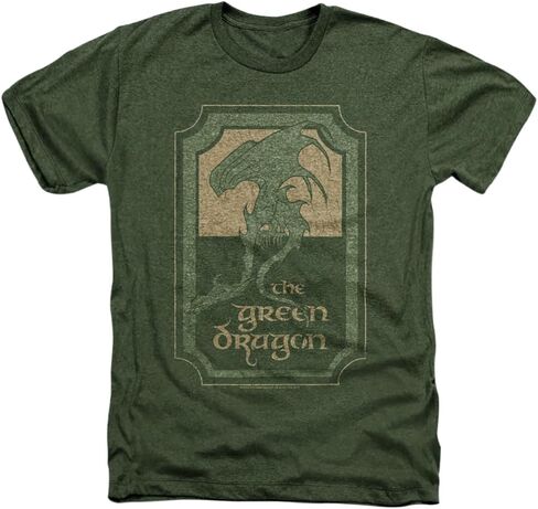 Lord of The Rings Green Dragon Tavern Unisex Adult Heather T Shirt for Men and Women in Saudi Arabia