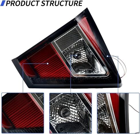 Inner Taillight Assembly Compatible with 2017-2019 Ford Escape Taillight Brake Light Replace Left Driver's Side Taillight Assembly GJ5Z13405F FO2802118 in Kuwait